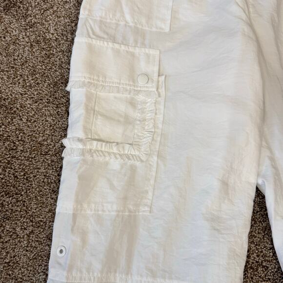 Cinq a Sept Women's Small Ruffle Nitsan Parachute Pants Cargo Y2K Designer $325 - Picture 7 of 16
